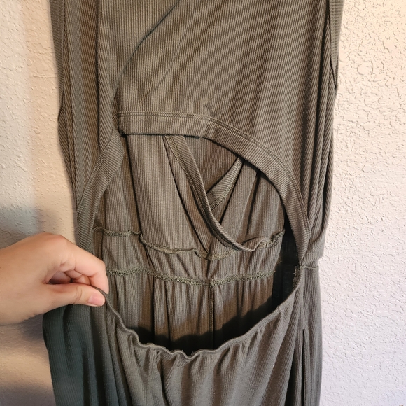 Latched Mama Olive Sleeveless Jumpsuit - Picture 3 of 4